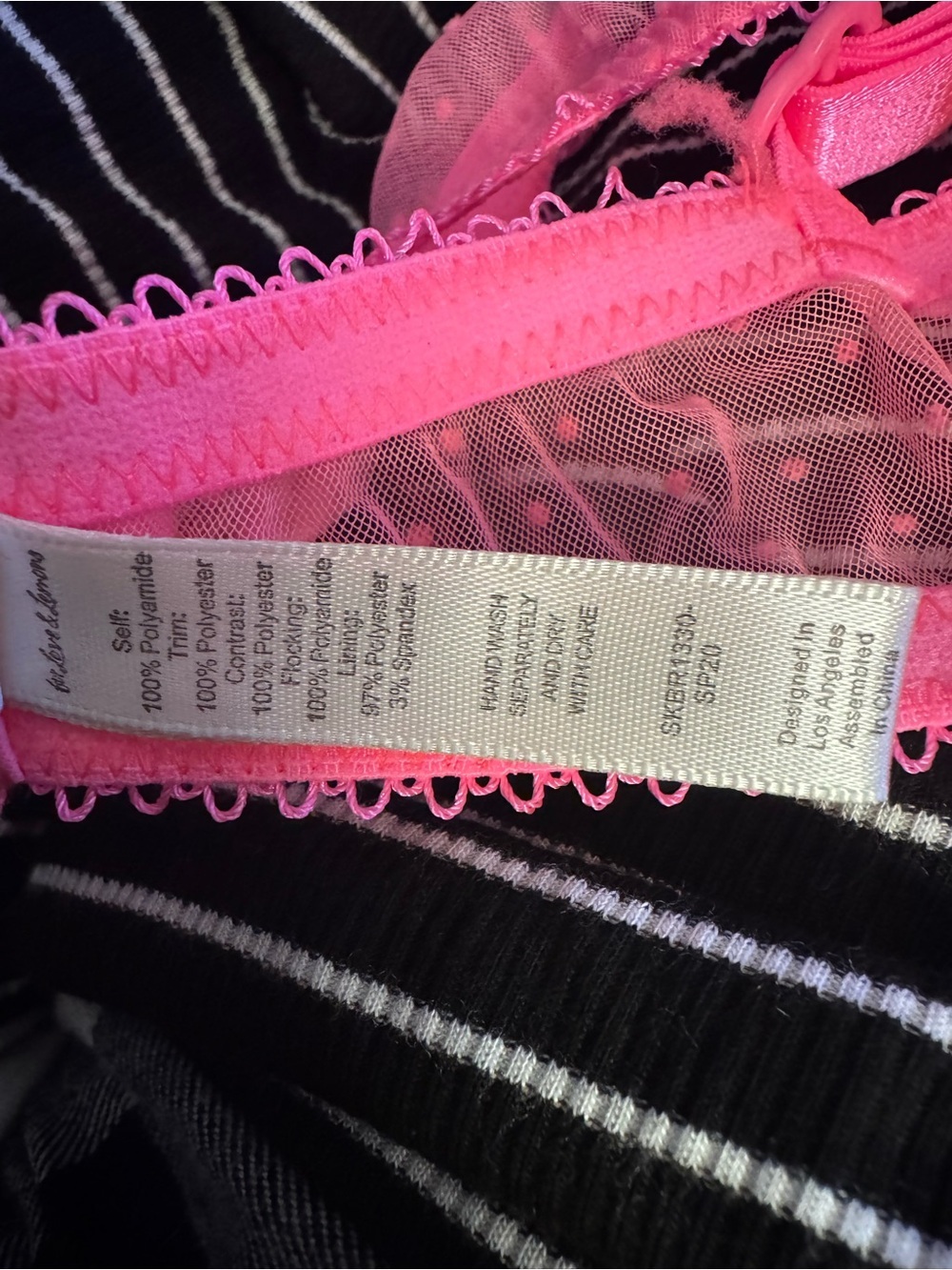 For Love and Lemons Daisy Longline Neon Pink Bra XS NWOT - Picture 4 of 6